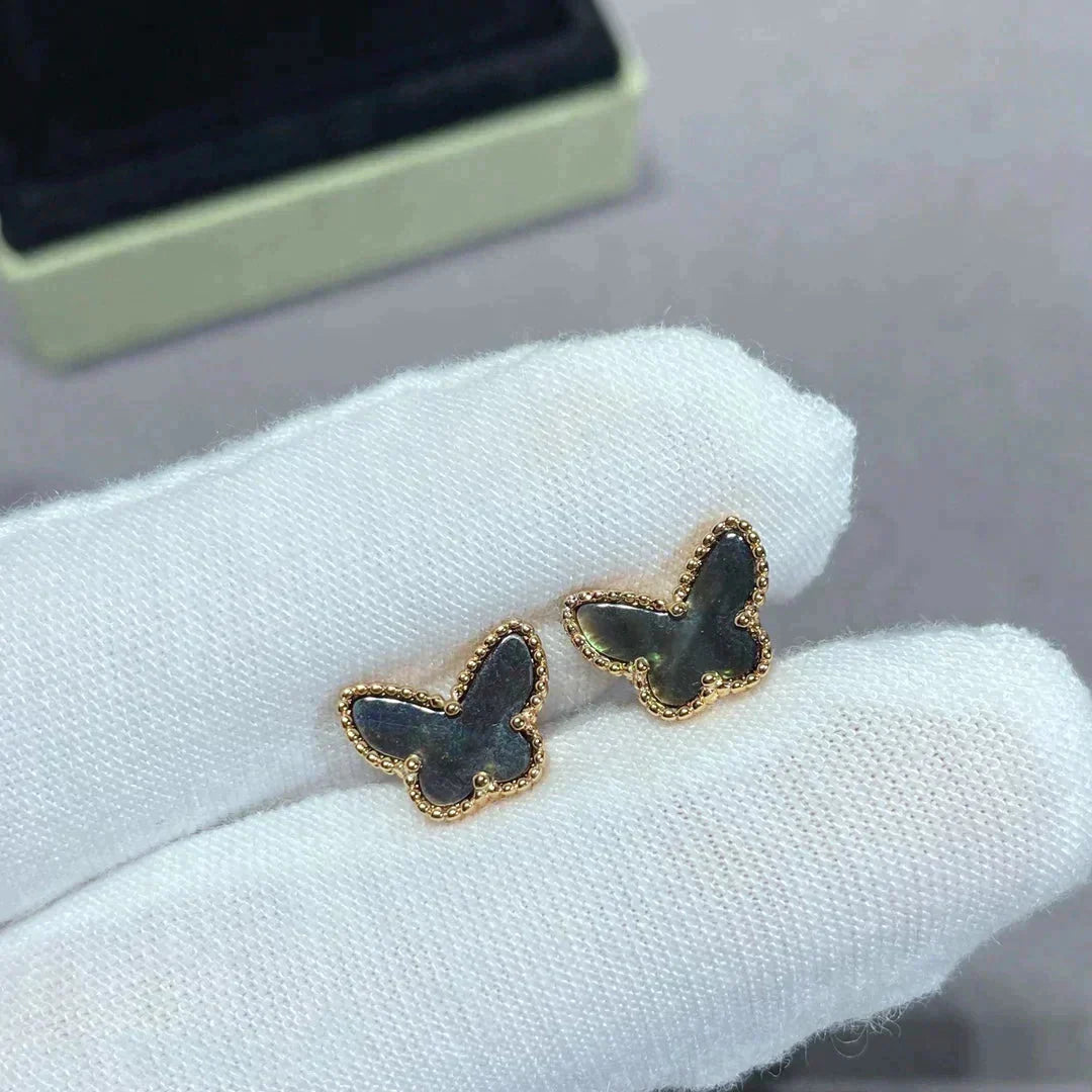 BUTTERFLY DARK MOP EARRINGS