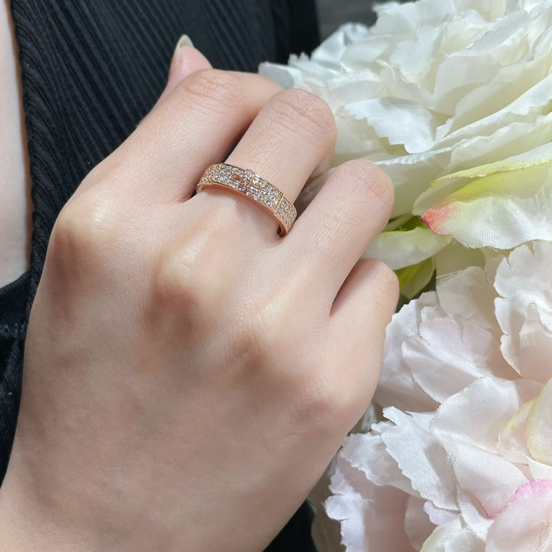 BAGUE DIANA KELLY EN OR ROSE ET DIAMANT