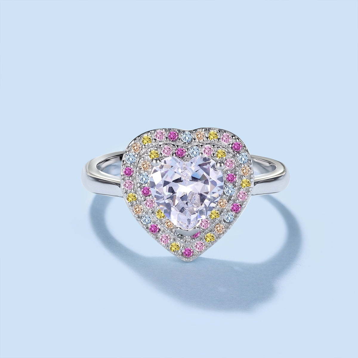 [HOT] Bague de mariage délicate et bouillonnante en forme de cœur