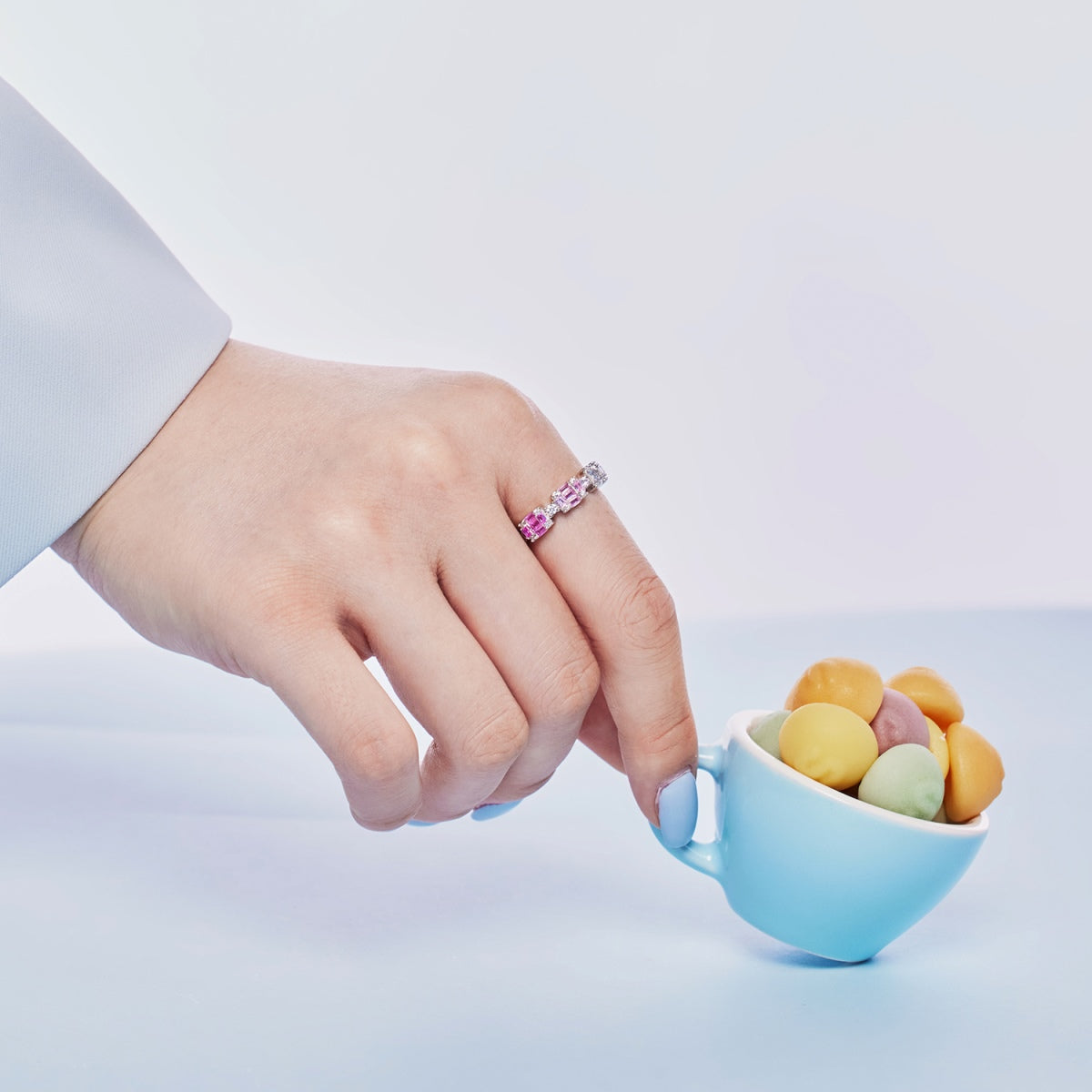 [HOT] Bague de fête unique et colorée en émeraude taillée
