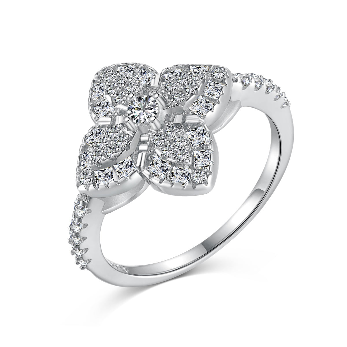 [HOT] Bague de banquet luxueuse en forme de fleur colorée