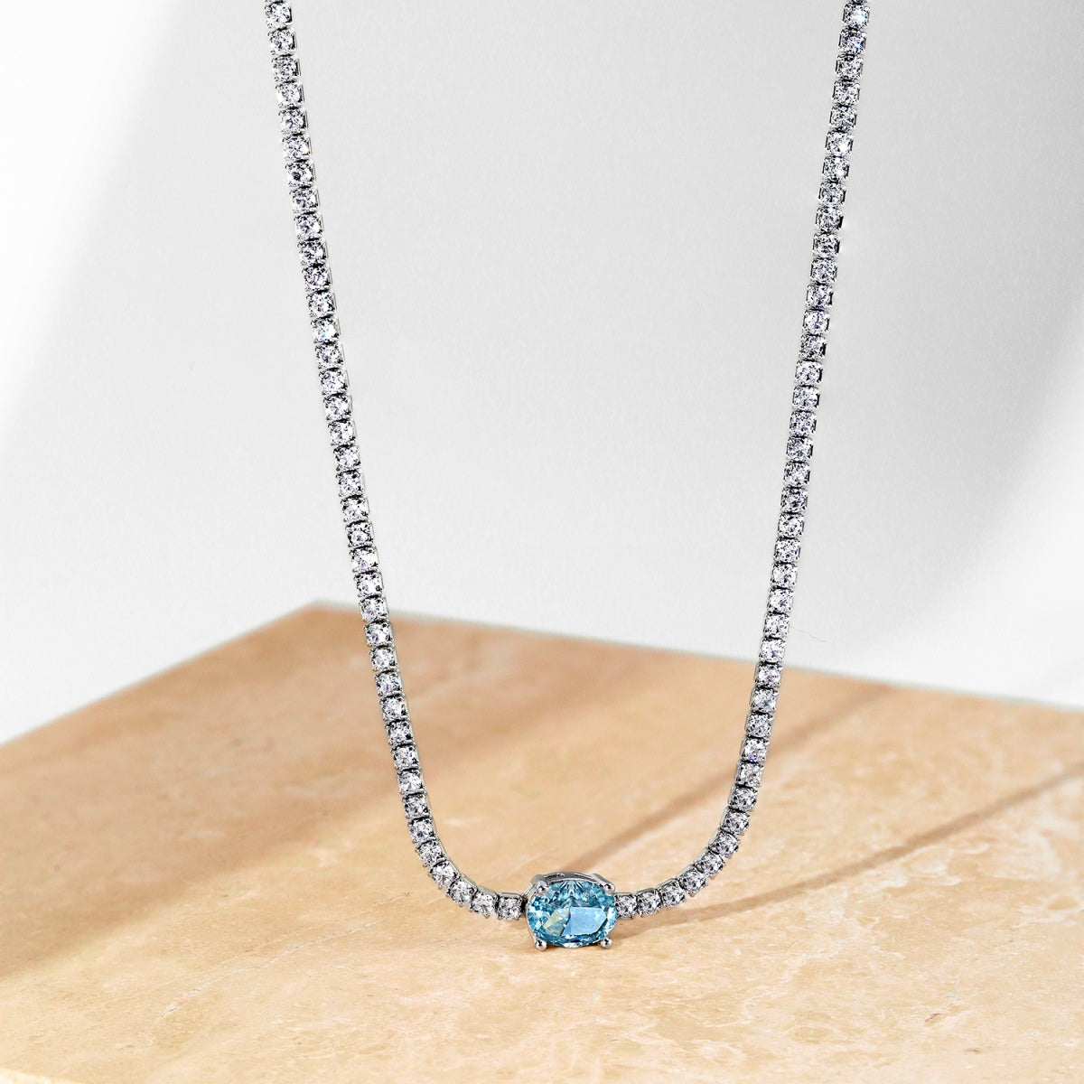 [HOT]1.0 Carat Shining Oval Cut Necklace