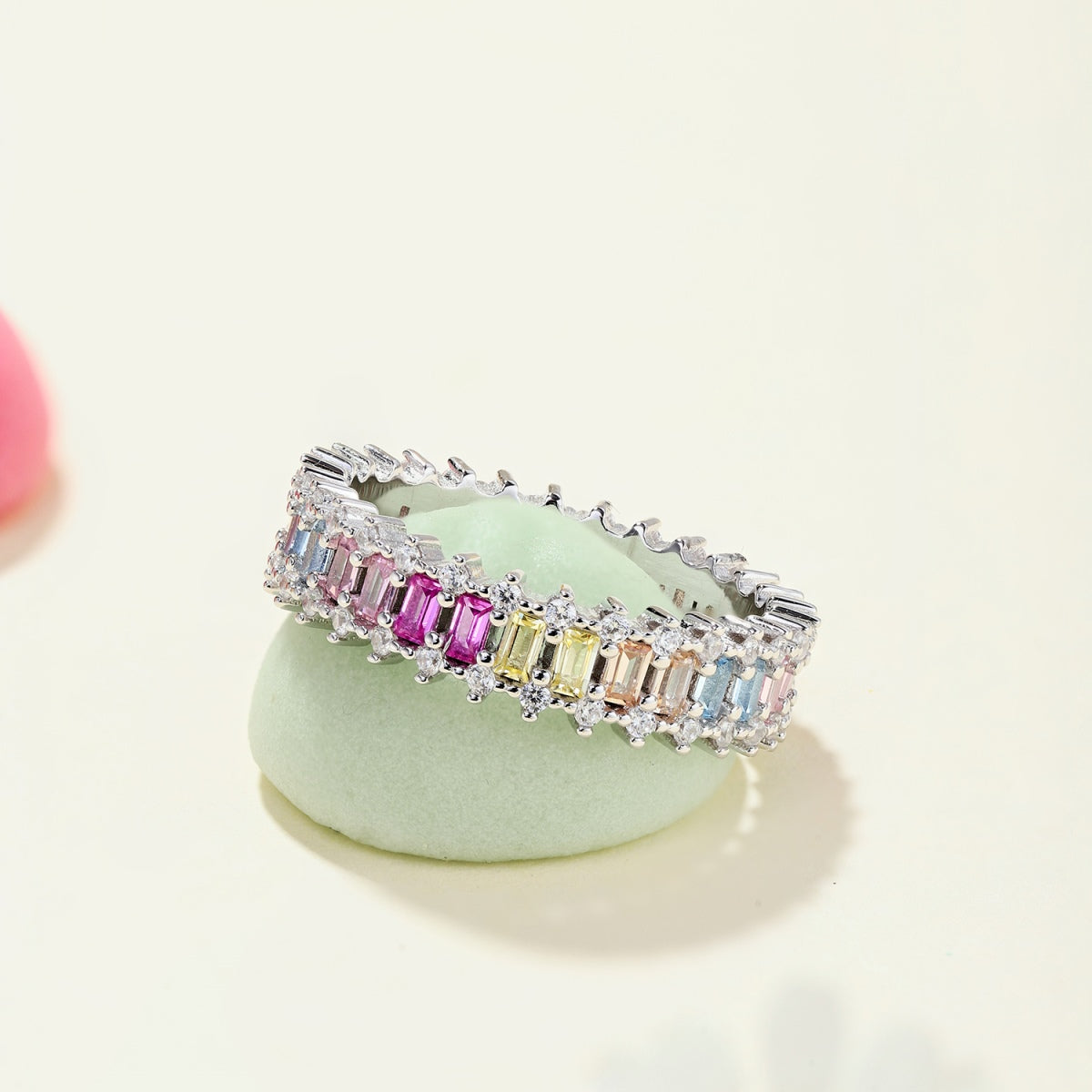 [HOT]Splashy Ornate Emerald Cut Cocktail Ring