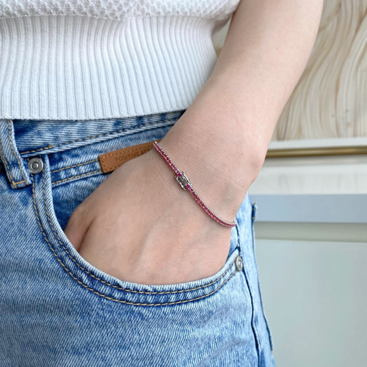 [HOT]Dazzling Colorful Round Cut Daily Bracelet