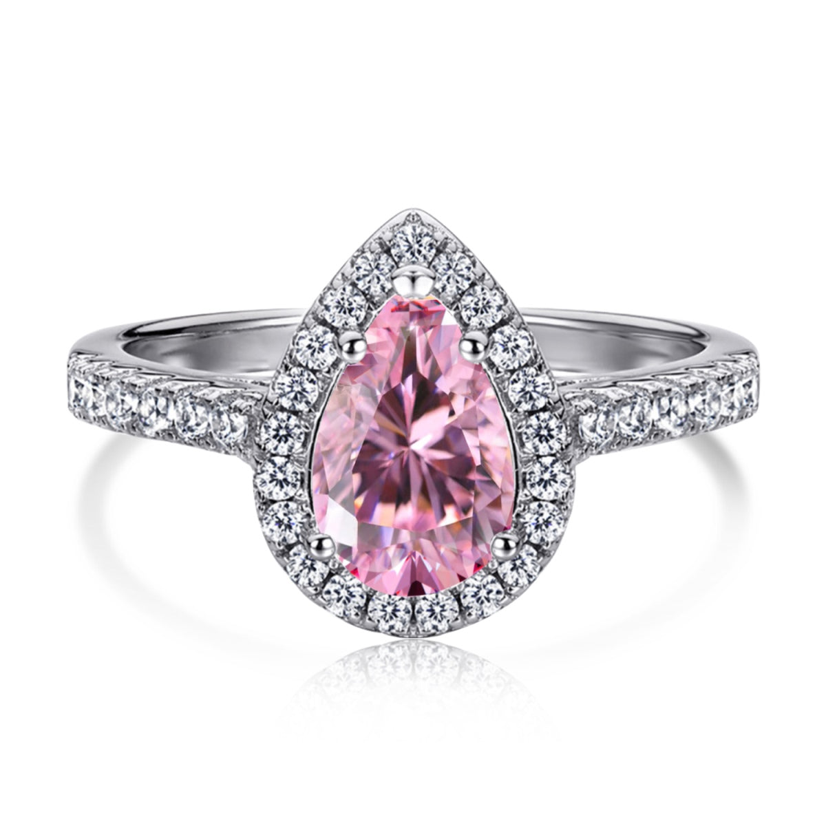 [HOT]1.0 Carat Luxurious Resplendent Water Drop Shape Wedding Ring