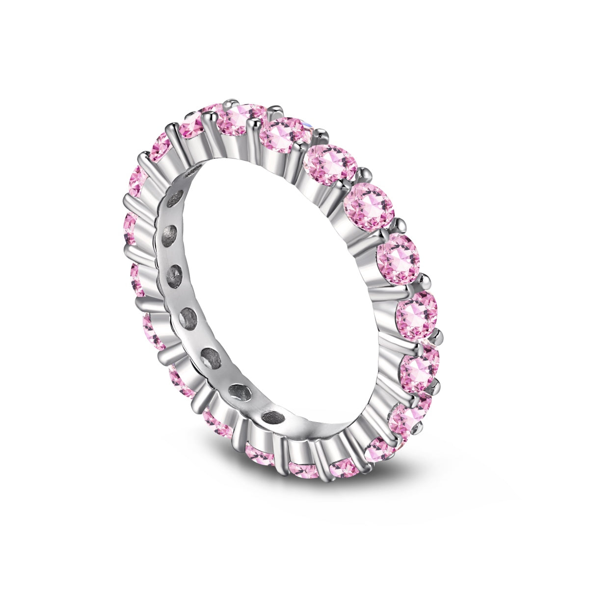 [HOT]Sparkling Round Cut Tennis Ring
