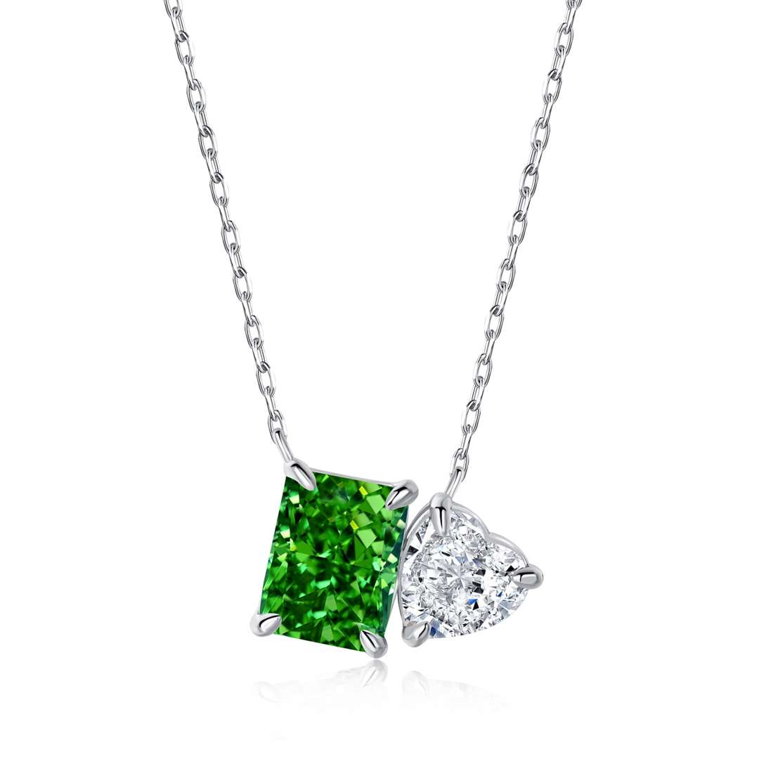 [HOT]Dazzling Square & Heart Shape Necklace