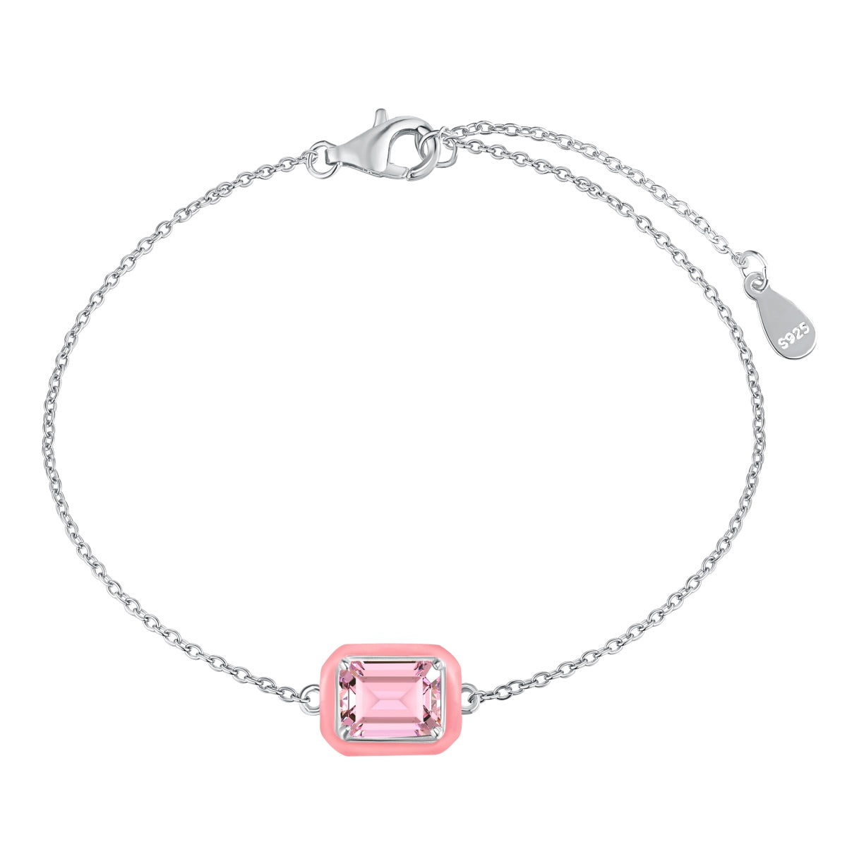 [HOT]2.0 Carat Sparkling Colorful Emerald Cut Daily Bracelet