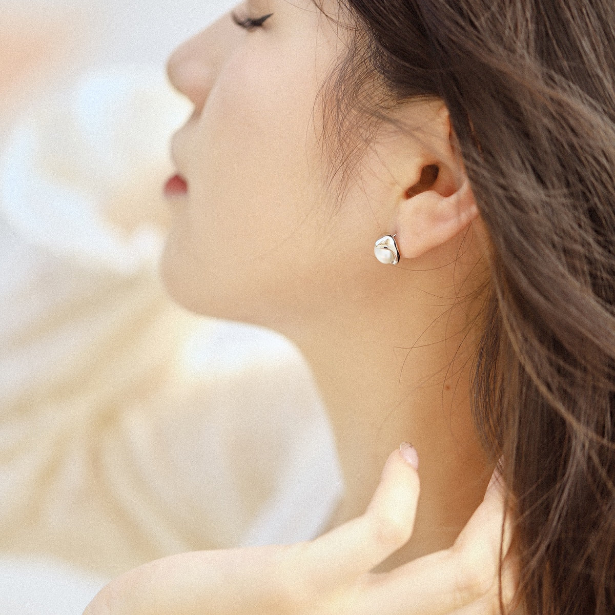 [HOT]Dainty Bread Pearl Earrings