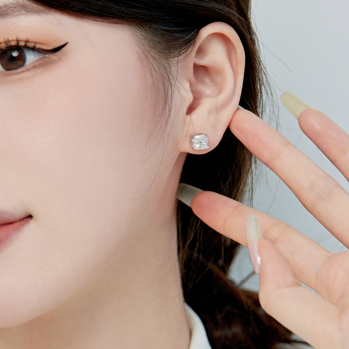 [HOT]1.0 Carat Radiant Princess Cut Wedding Earrings