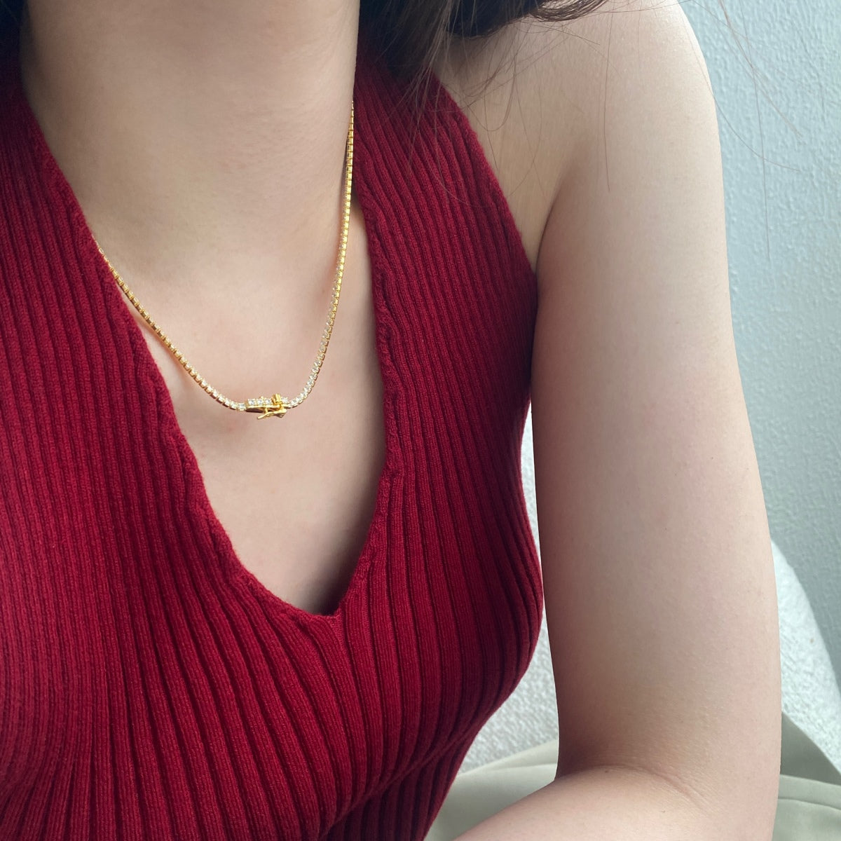 [HOT] Collier de tennis de forme ronde délicate