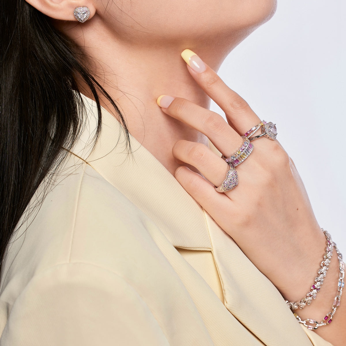 [HOT] Bague de mariage délicate et bouillonnante en forme de cœur