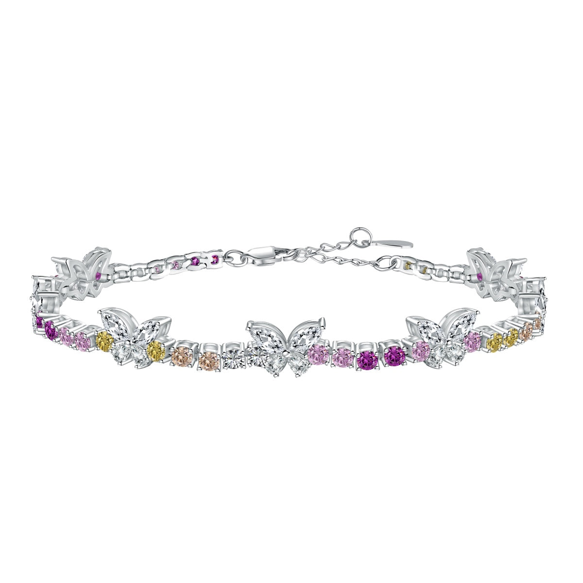 [HOT] Bracelet rond en forme de papillon coloré et orné