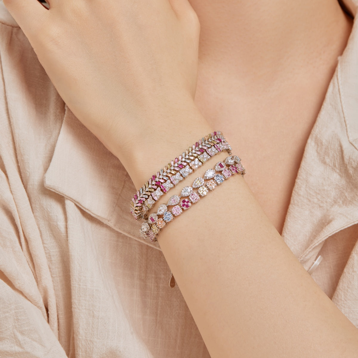 [HOT]Dainty Radiant Emerald Cut Daily Bracelet