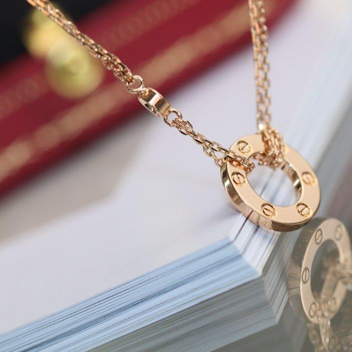 COLLIER DIANA LOVE RÉGLABLE OR ROSE 2 DIAMANTS 