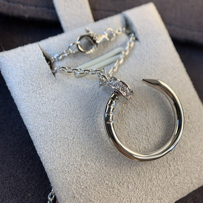COLLIER DIANA JUSTE ARGENT DIAMANTS 