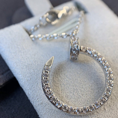 COLLIER DIANA JUSTE ARGENT DIAMANTS 