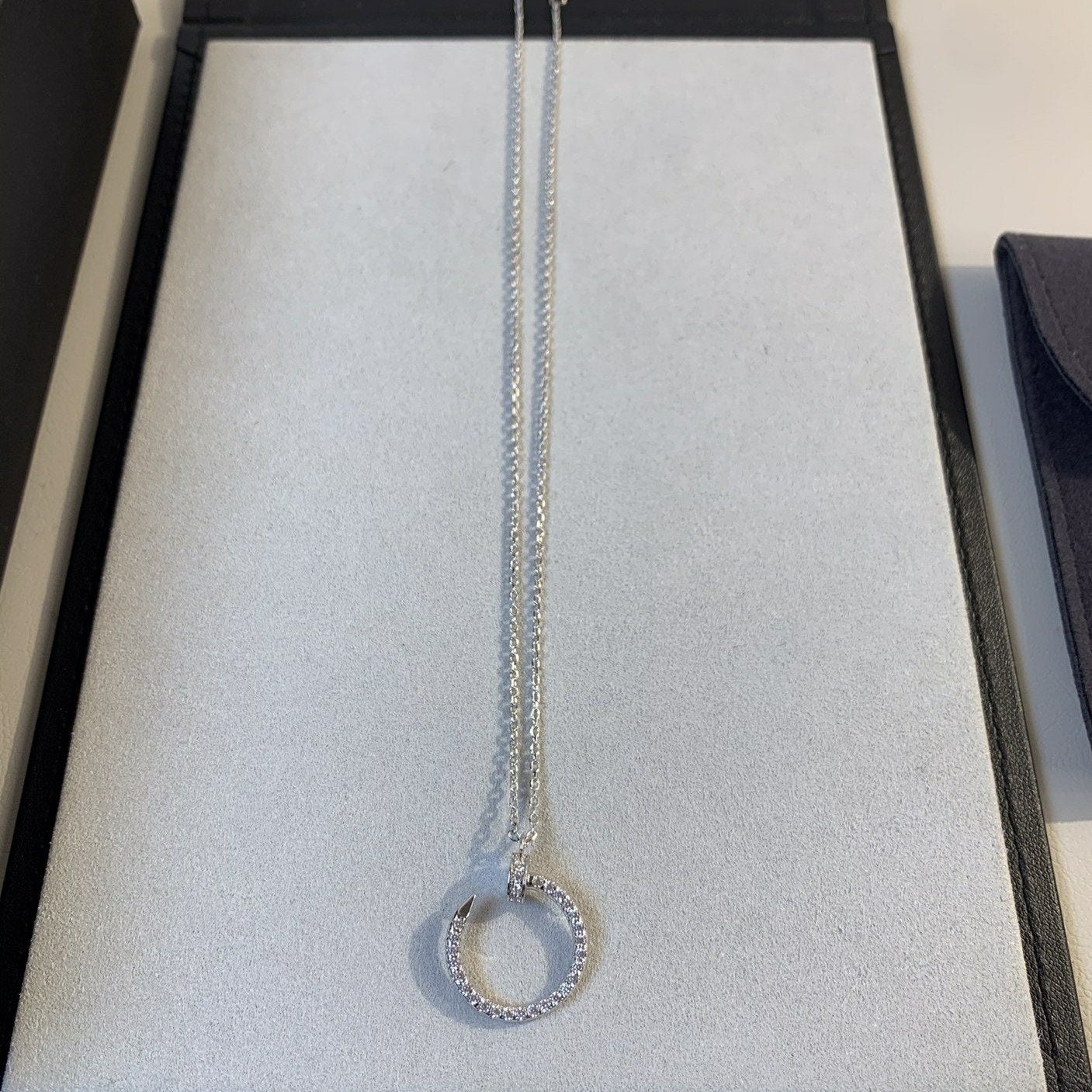 COLLIER DIANA JUSTE ARGENT DIAMANTS 
