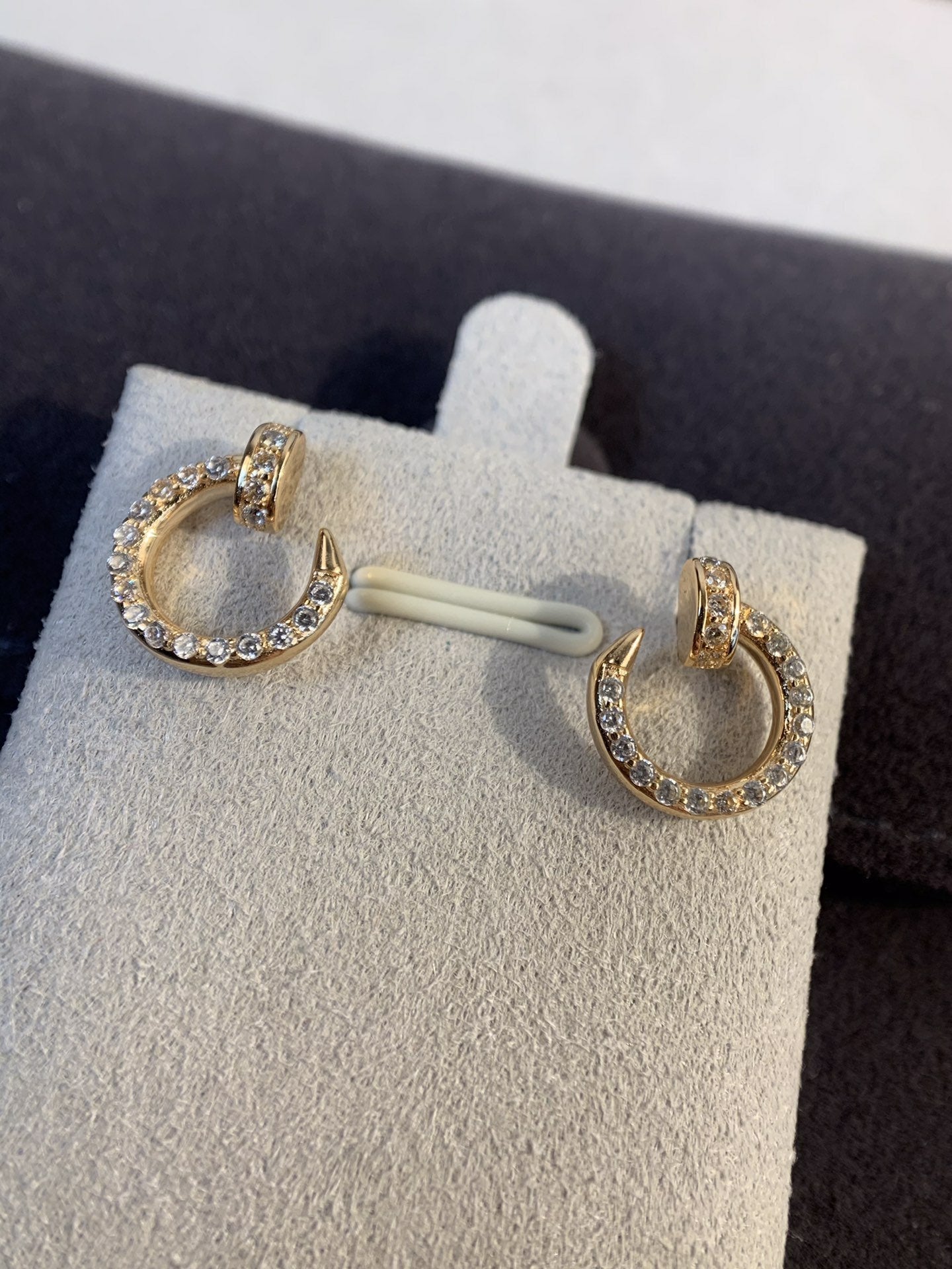 BOUCLES D'OREILLES DIANA JUSTE OR DIAMANTS 