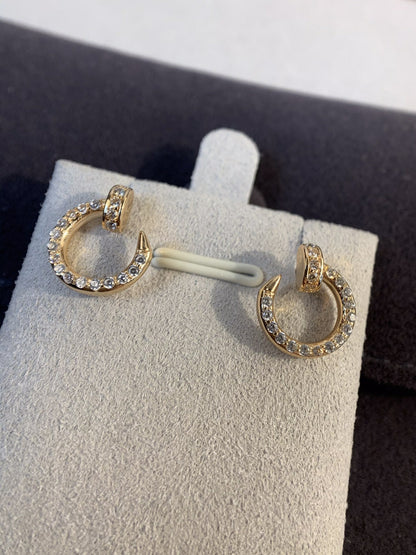 BOUCLES D'OREILLES DIANA JUSTE OR DIAMANTS 