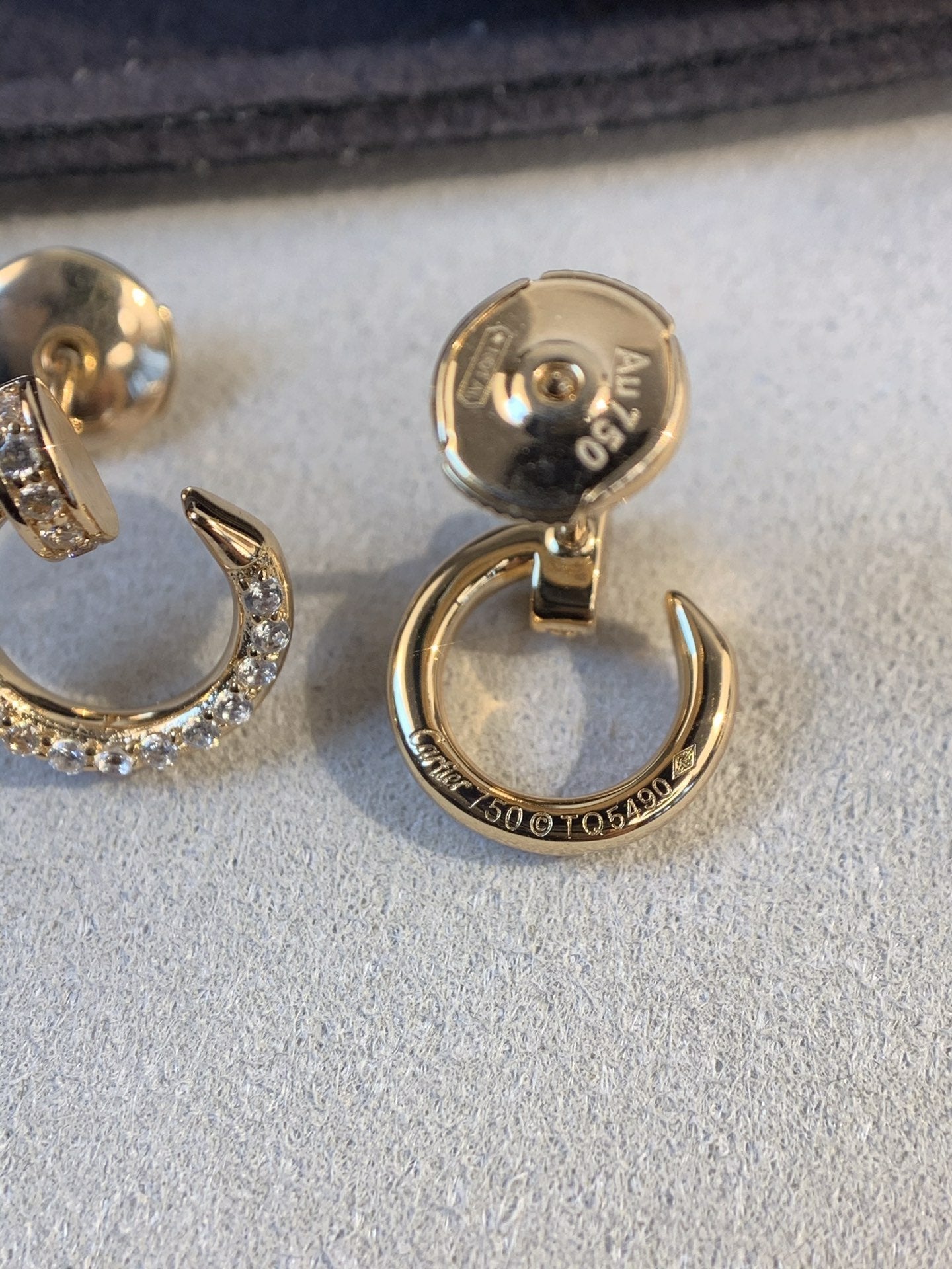 BOUCLES D'OREILLES DIANA JUSTE OR DIAMANTS 