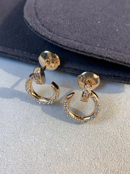 BOUCLES D'OREILLES DIANA JUSTE OR DIAMANTS 