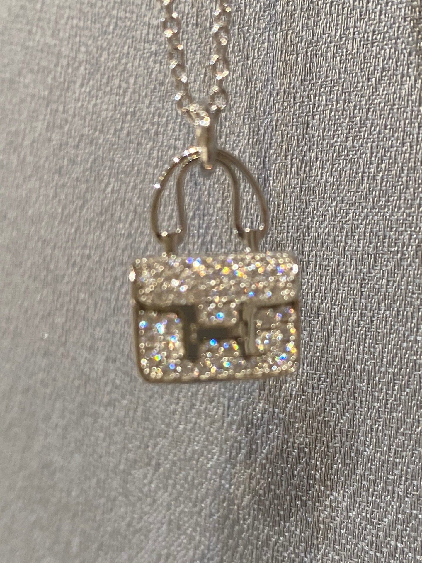 COLLIER DIAMANT PENDENTIF DIANA CONSTANCE 