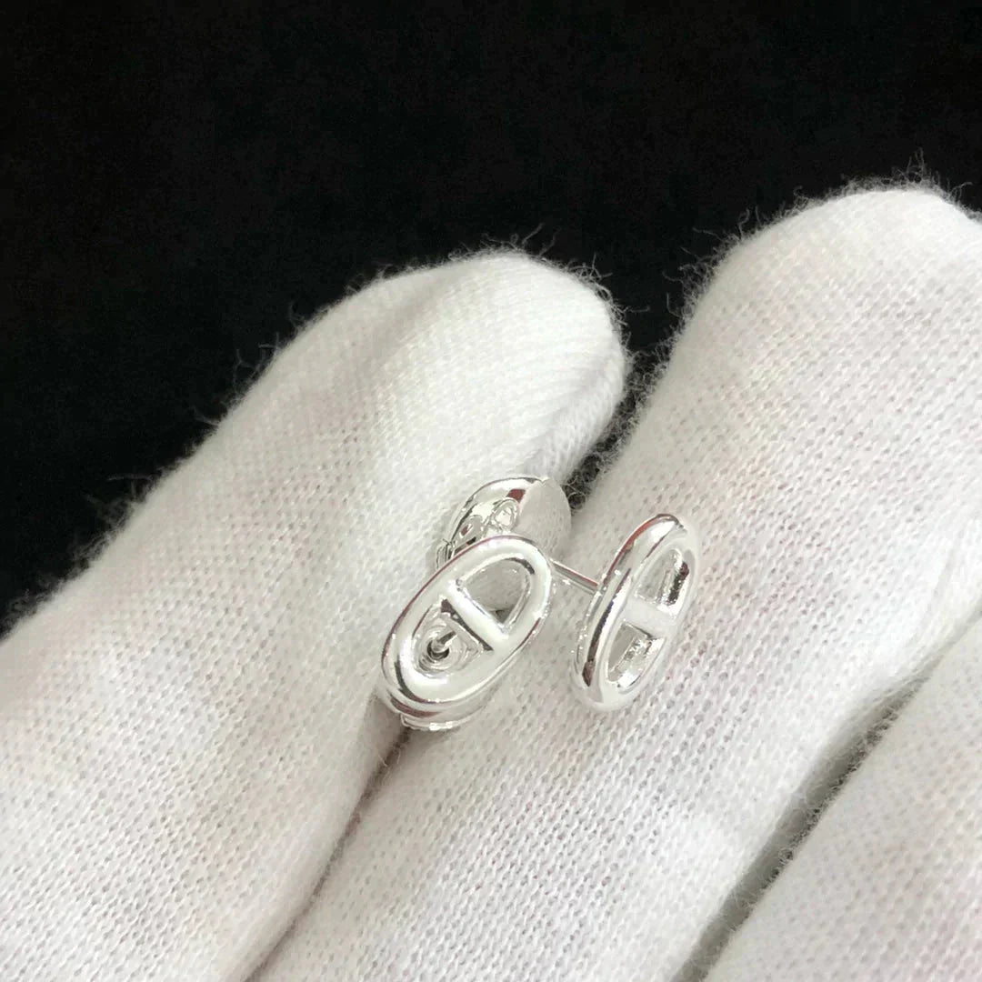 DIANA CHAINE SMALL EARRINGS GOLD AND SILVER
