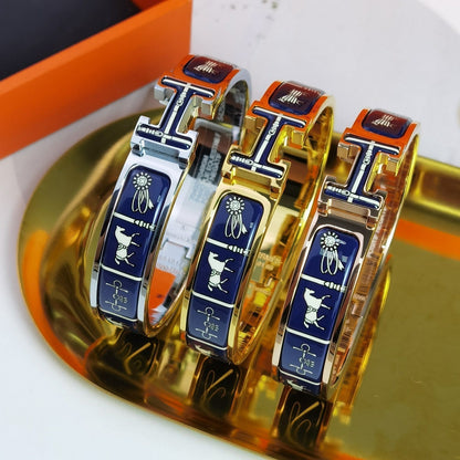 BRACELET DIANA H COUVERTURES BLEU FONCÉ