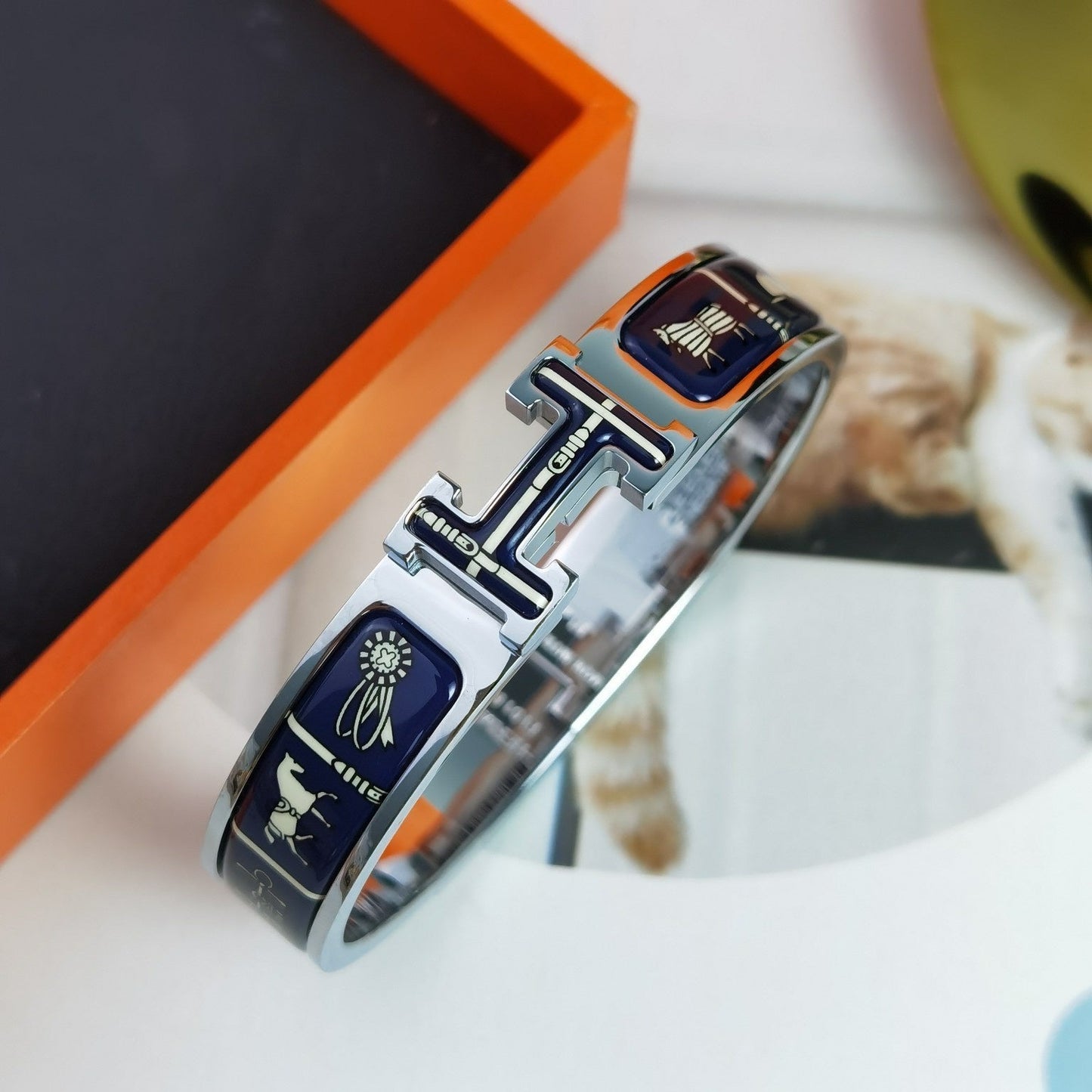 BRACELET DIANA H COUVERTURES BLEU FONCÉ