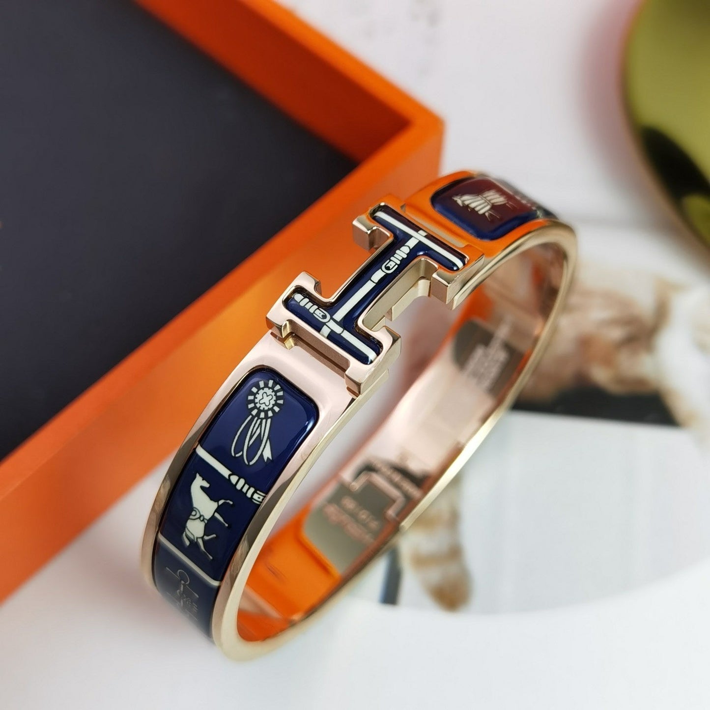 BRACELET DIANA H COUVERTURES BLEU FONCÉ