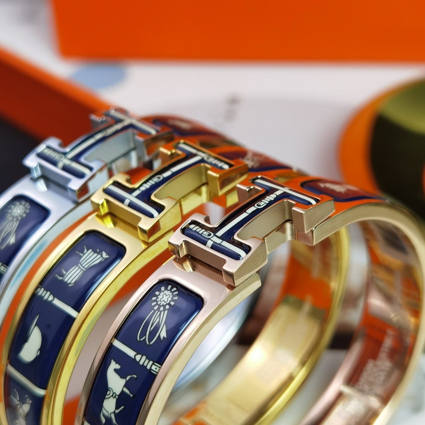 BRACELET DIANA H COUVERTURES BLEU FONCÉ