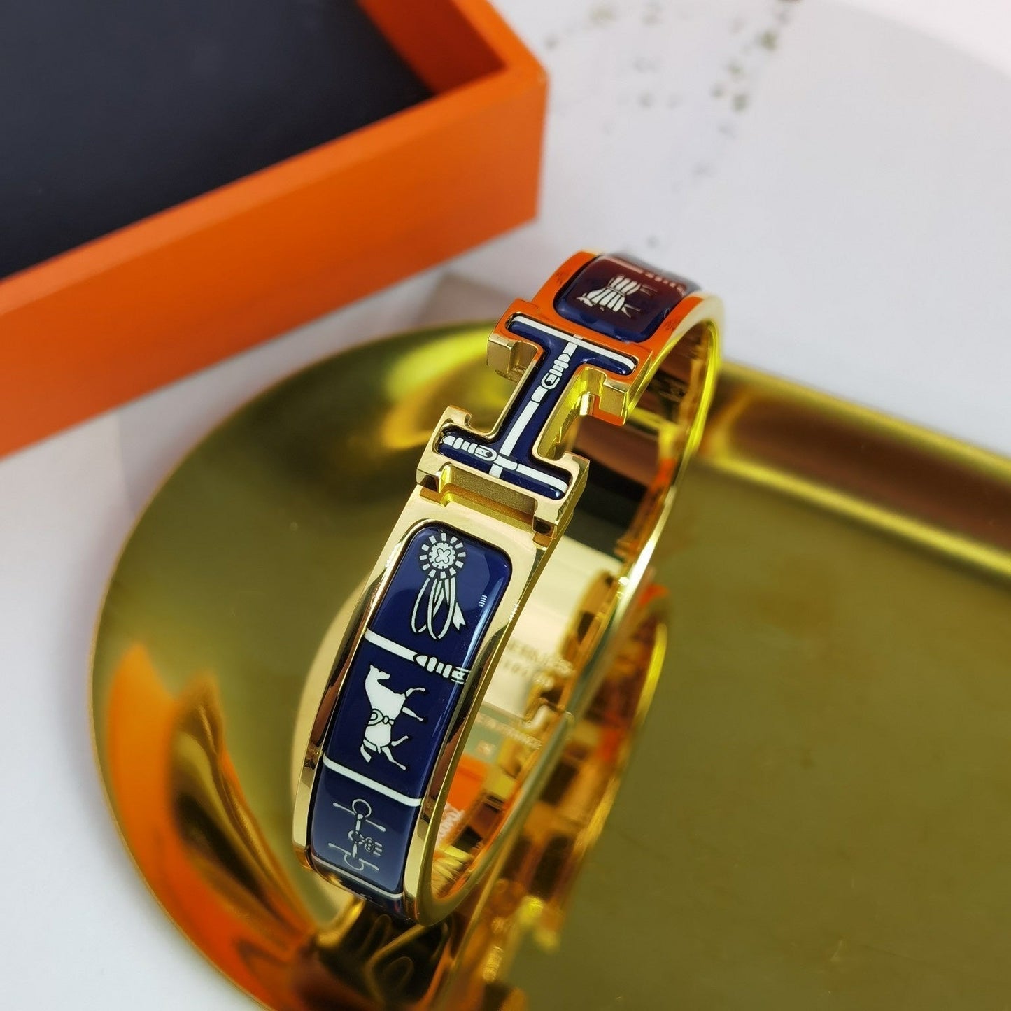 BRACELET DIANA H COUVERTURES BLEU FONCÉ