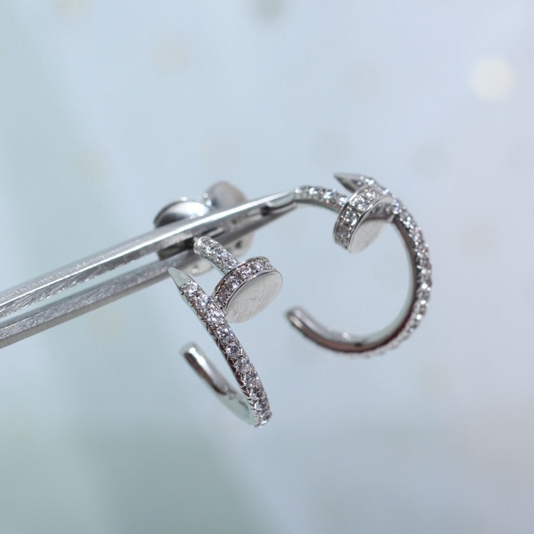 BOUCLES D'OREILLES DIANA JUSTE 12,75 MM ARGENT DIAMANT