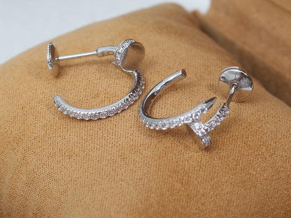 BOUCLES D'OREILLES DIANA JUSTE 12,75 MM ARGENT DIAMANT