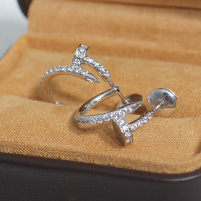 BOUCLES D'OREILLES DIANA JUSTE 12,75 MM ARGENT DIAMANT