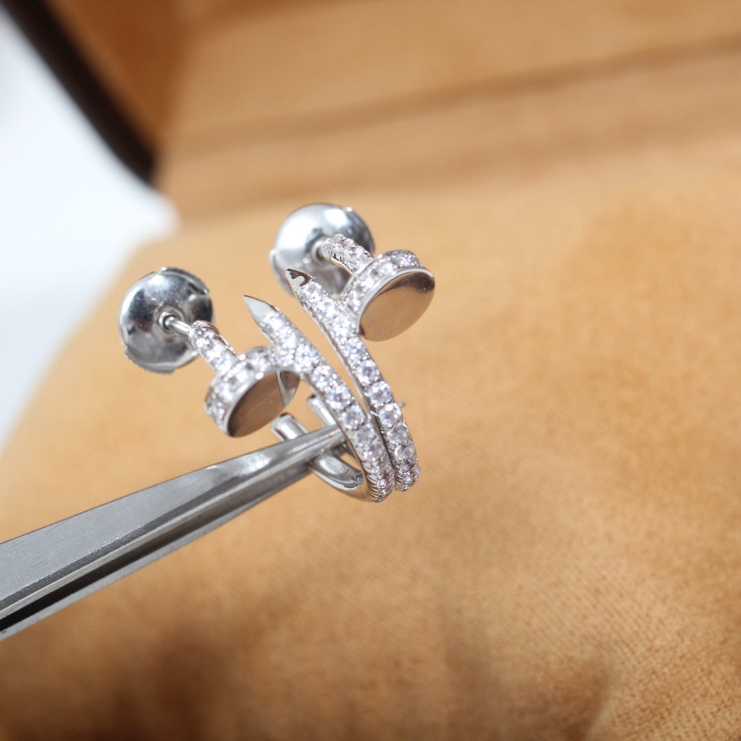BOUCLES D'OREILLES DIANA JUSTE 12,75 MM ARGENT DIAMANT
