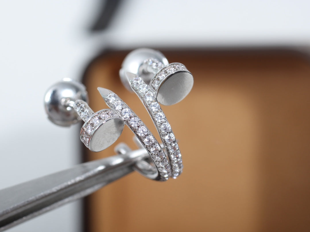 BOUCLES D'OREILLES DIANA JUSTE 12,75 MM ARGENT DIAMANT