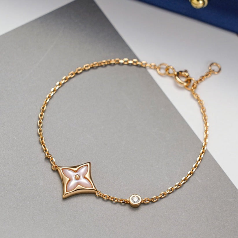DIANA STAR 1 DIAMOND PINK GOLD BRACELET