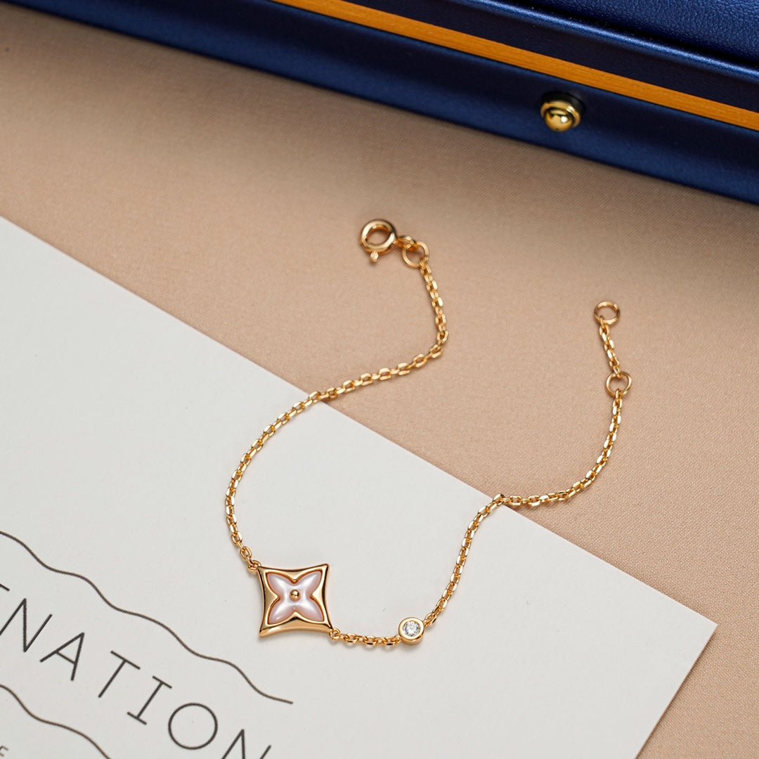 DIANA STAR 1 DIAMOND PINK GOLD BRACELET