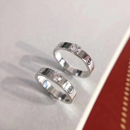 BAGUE DIANA LOVE 3,6 MM 1 GROS DIAMANT