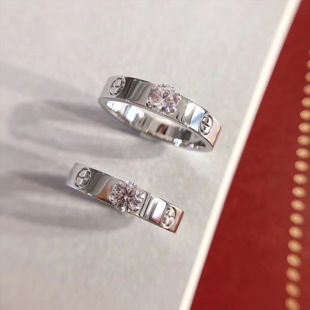 BAGUE DIANA LOVE 3,6 MM 1 GROS DIAMANT