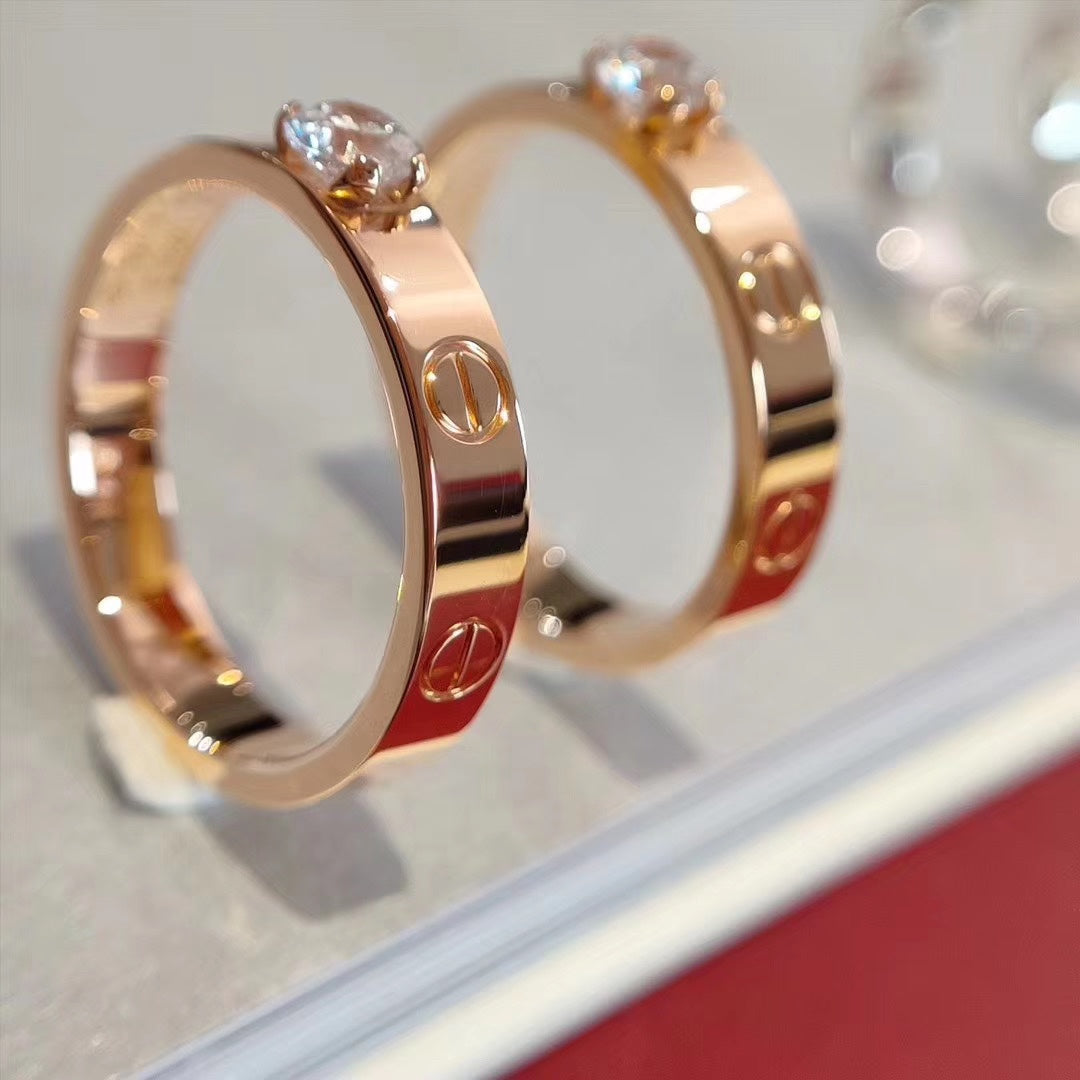 BAGUE DIANA LOVE 3,6 MM 1 GROS DIAMANT