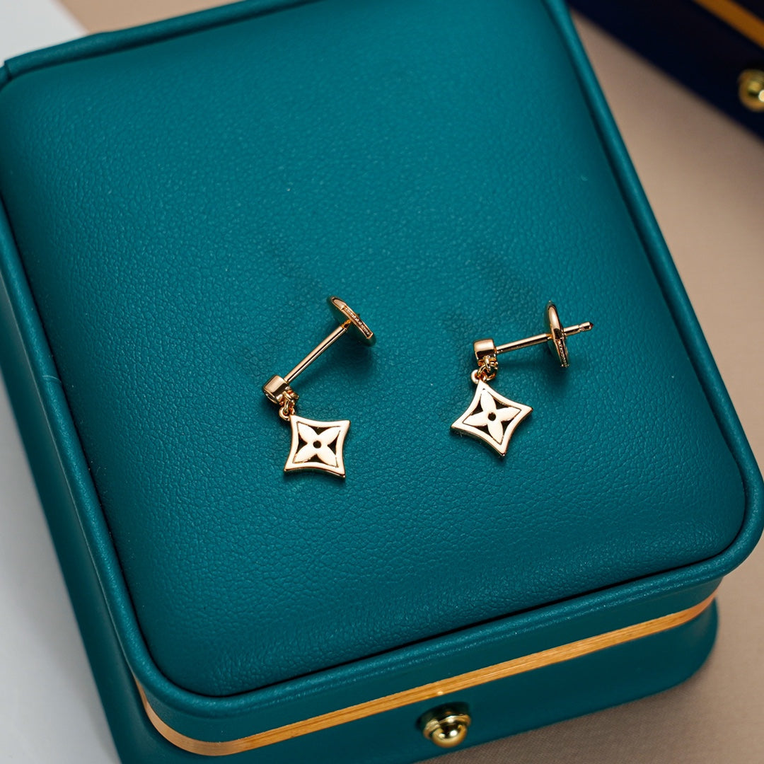 BOUCLES D'OREILLES DIANA STAR OR