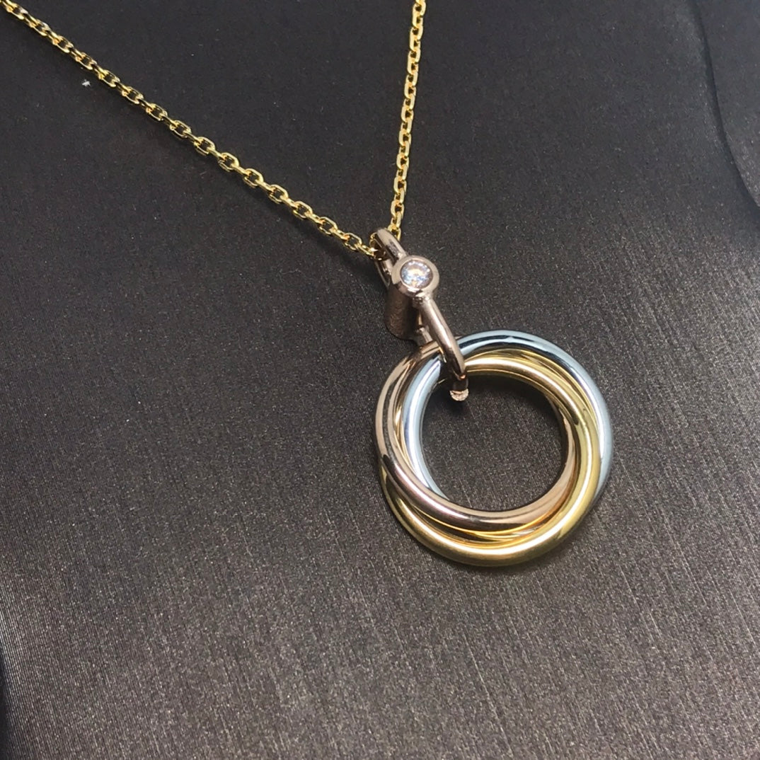 COLLIER DIANA TRINITY ARGENT OR OR ROSE