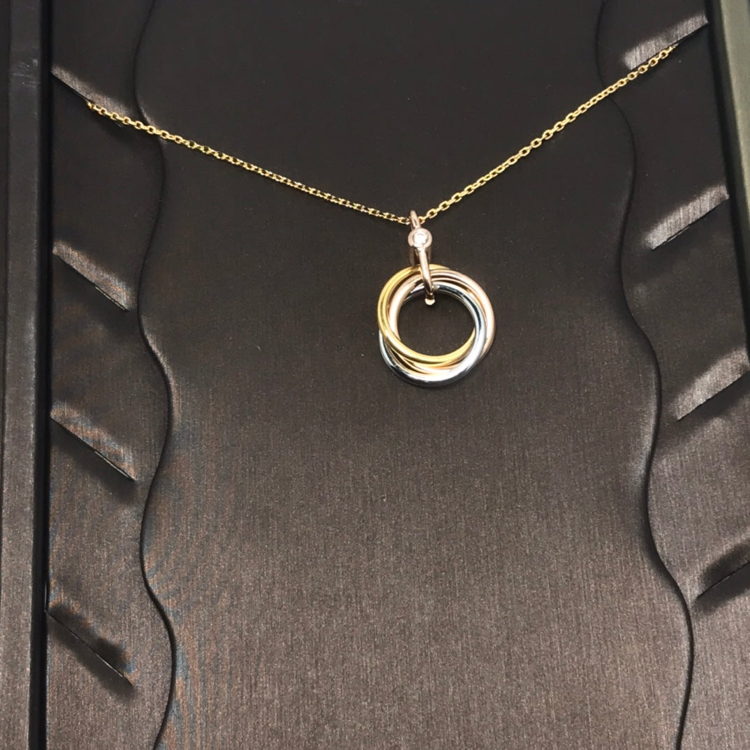 COLLIER DIANA TRINITY ARGENT OR OR ROSE