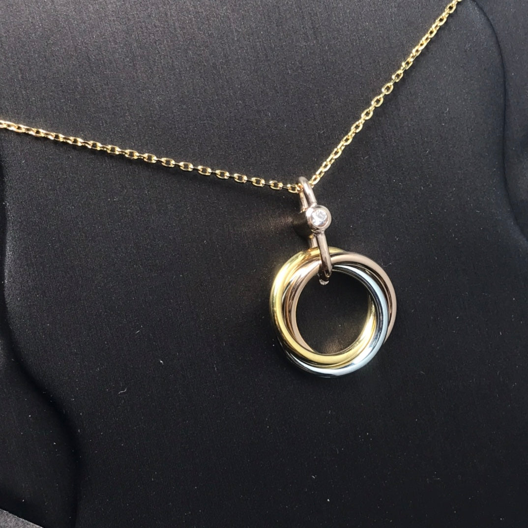 COLLIER DIANA TRINITY ARGENT OR OR ROSE