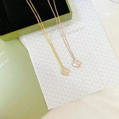 CLOVER MINI 9.5MM WHITE MOTHER-OF-PEARL NECKLACE