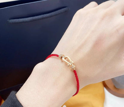 DIANA FORCE 10 HALF DIAMOND PINK GOLD RED CORDERI LARGE AND MEDIUM MODEL
