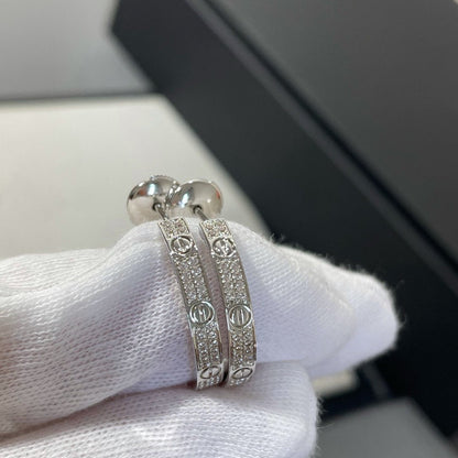 BOUCLES D'OREILLES CRÉOLES DIAMANT ARGENT DIANA LOVE